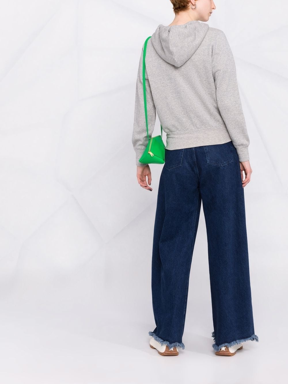 embroidered-motif zip-fastening hoodie - 4