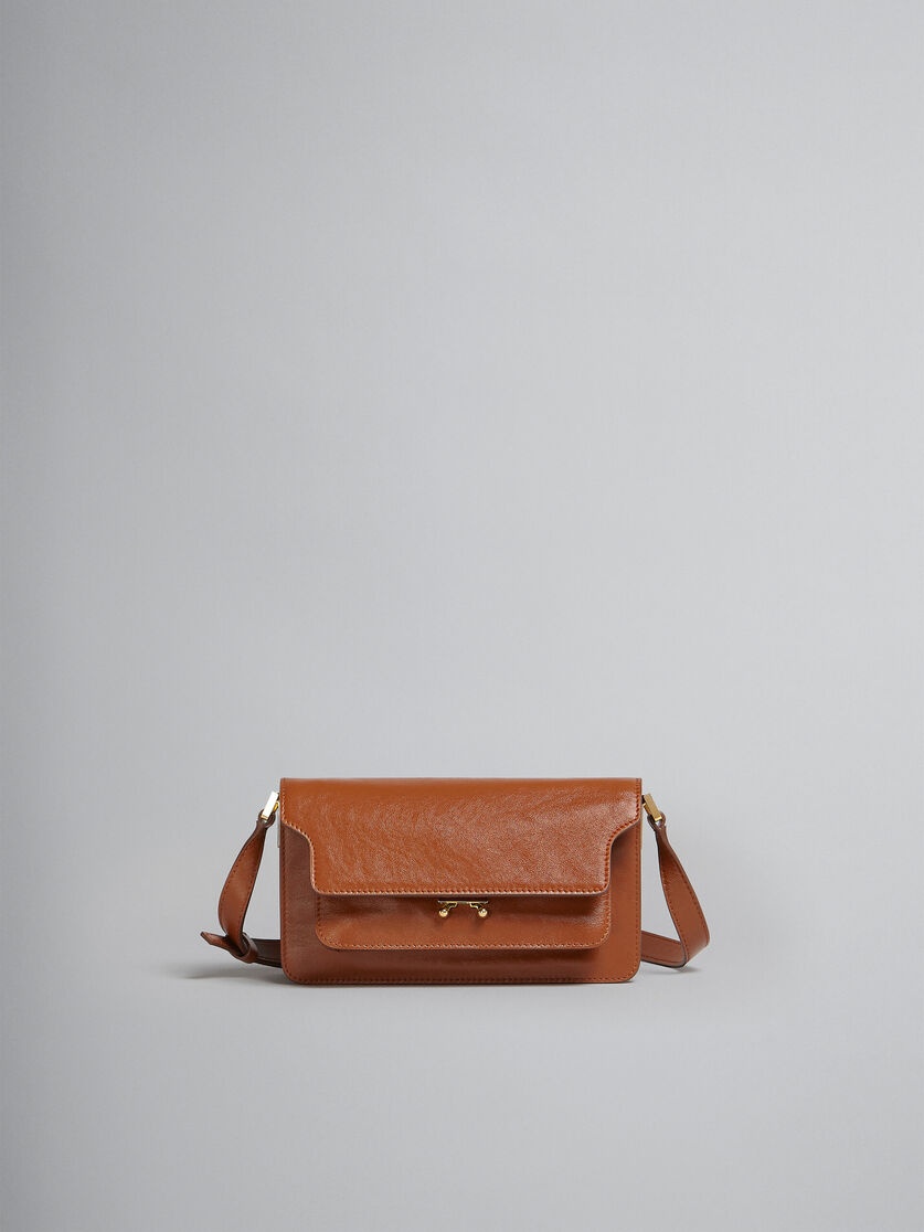 TRUNK SOFT BAG E/W IN BROWN LEATHER - 1