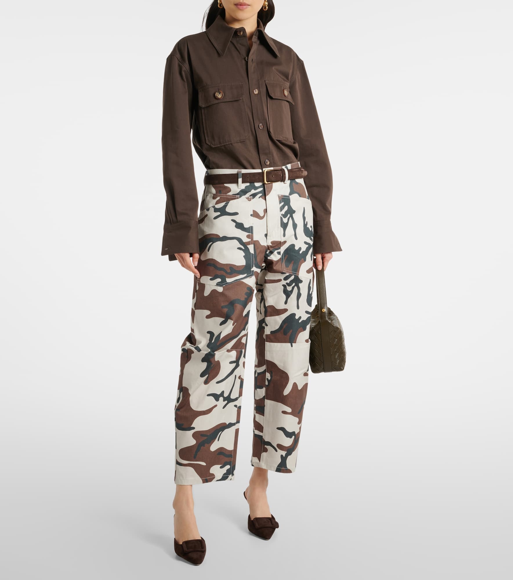 Shon camouflage cotton cargo pants - 2