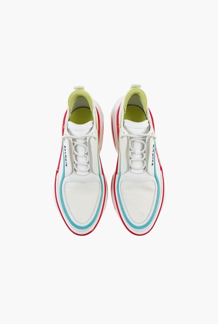 Multicolored leather and nylon B-Bold low-top sneakers - 4