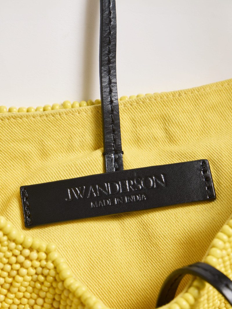 SMALL BEADED BULB BAG IN YELLOW 11