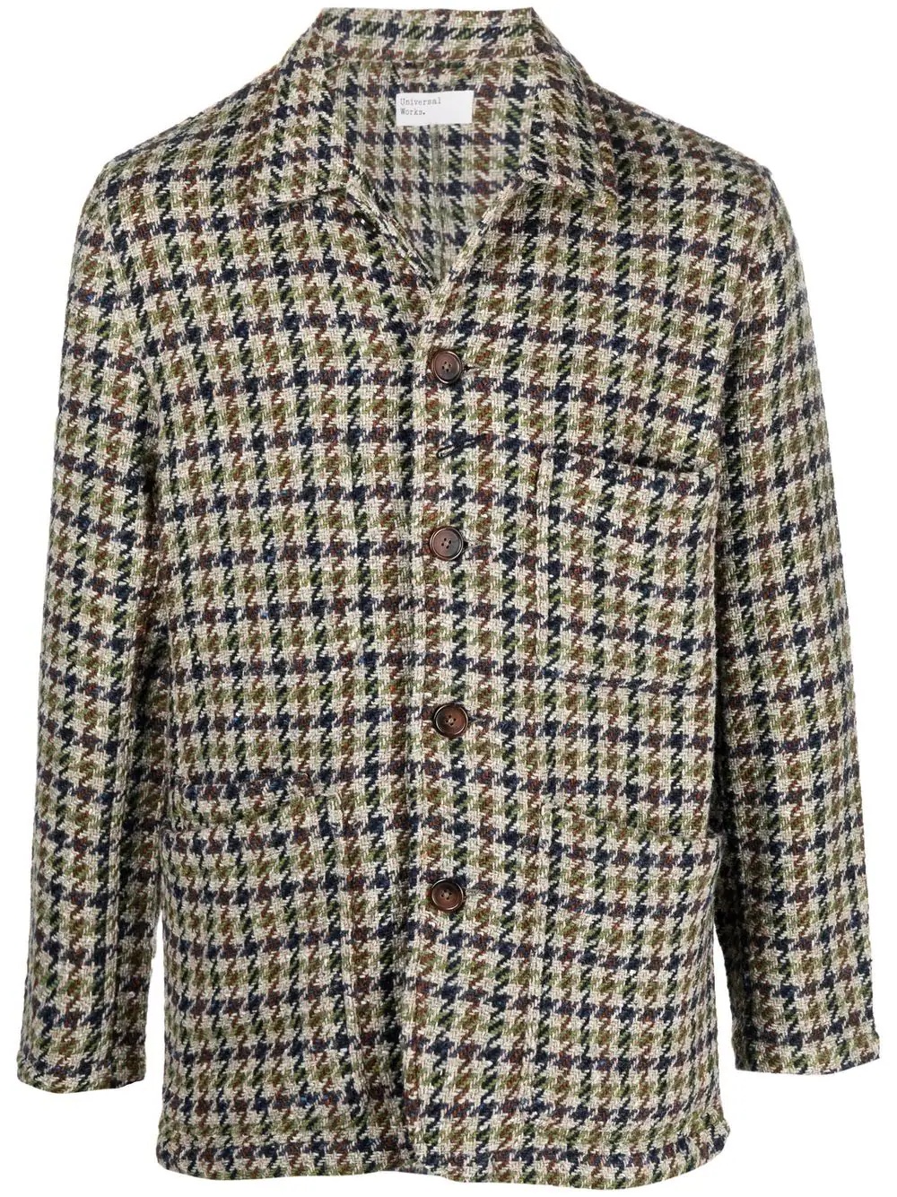 houndstooth-pattern jacket - 1