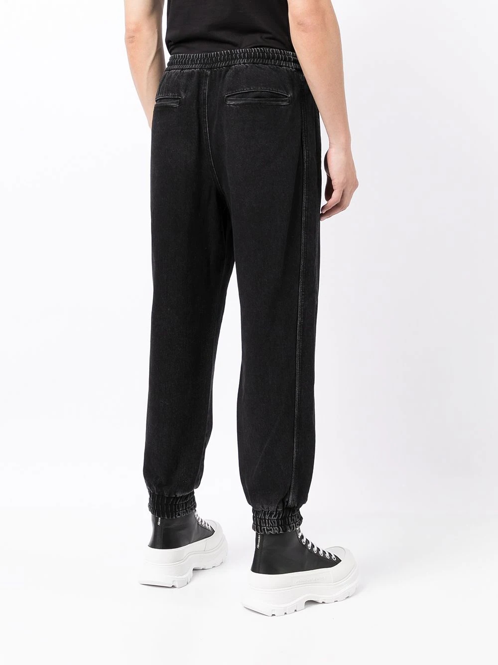 drawstring track pants - 4