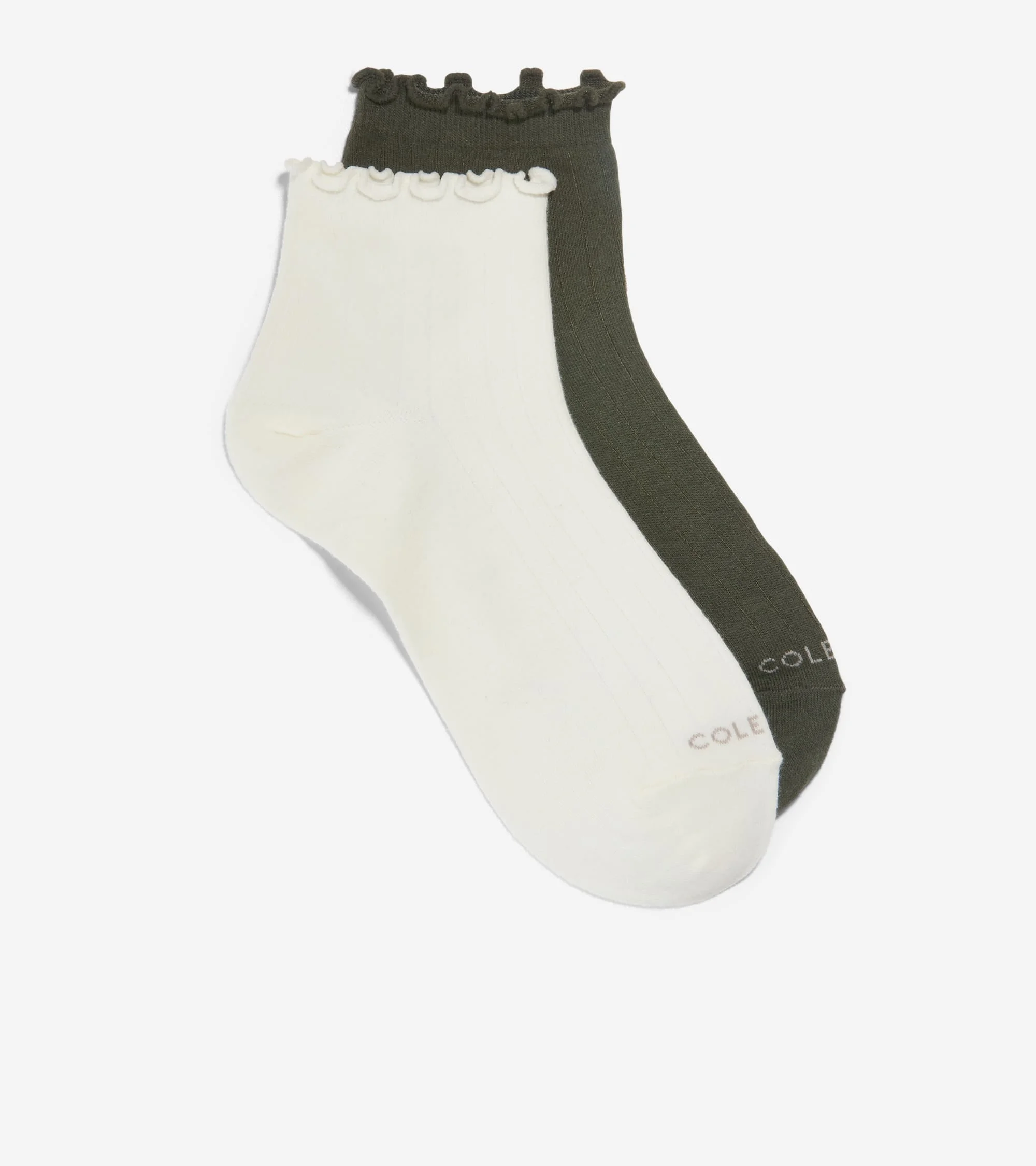 Women's 2-Pair Ruffle Quarter Socks - 1