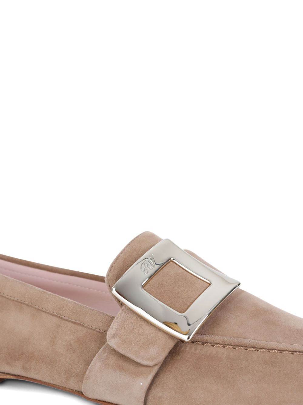 buckle-detail suede loafers - 3