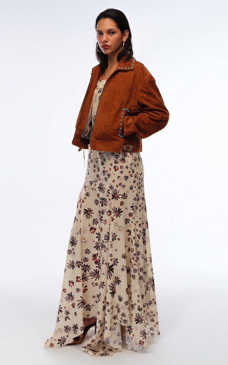Ioaris Embellished Suede Jacket brown - 2