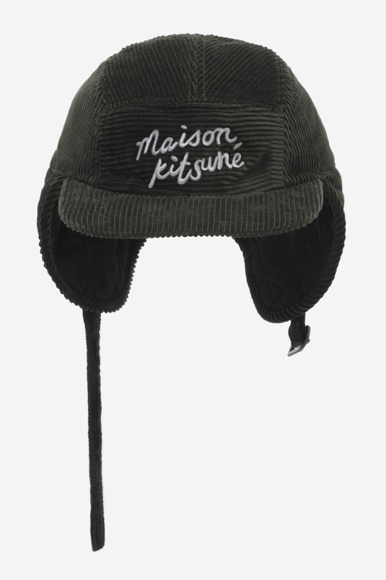 MAISON KITSUNE HANDWRITING EARFLAP CAP - 5