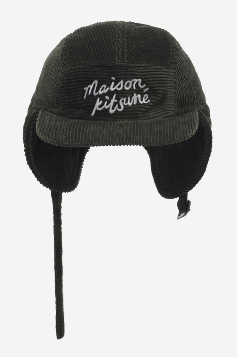 MAISON KITSUNE HANDWRITING EARFLAP CAP 5