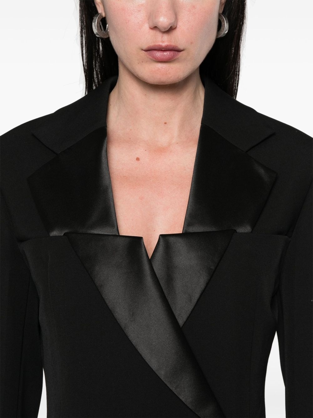 double-breasted cropped blazer - 5