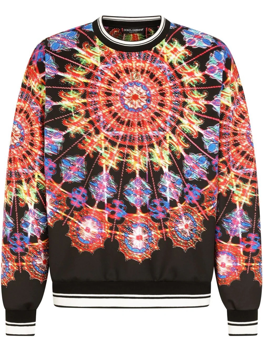 Illumination-print technical jersey sweatshirt - 1