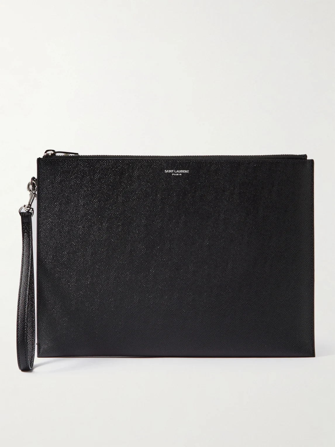 Pebble-Grain Leather Pouch - 1