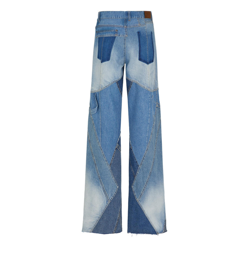 TOM FORD VINTAGE PATCHWORK DENIM WIDE LEG PANTS outlook