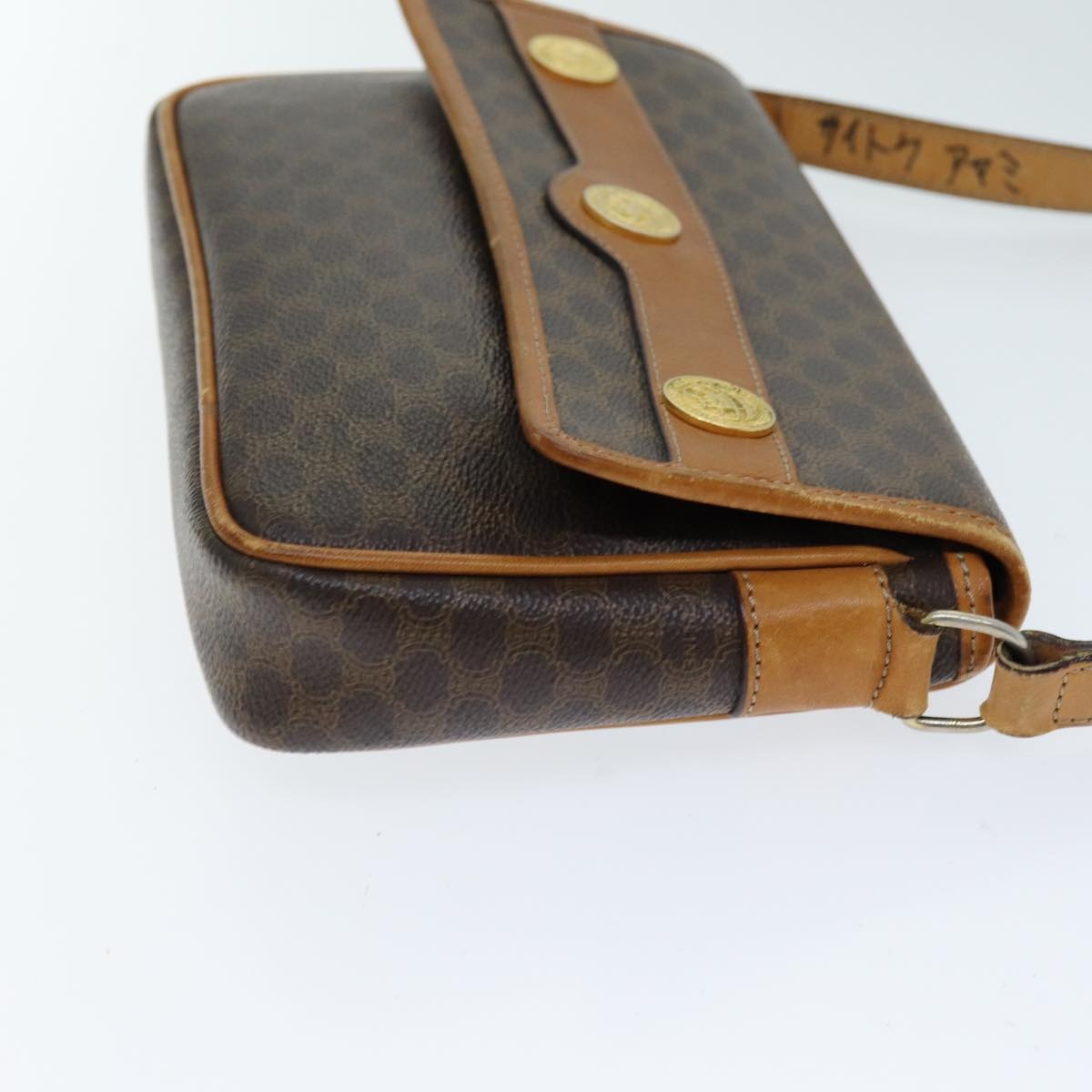 CELINE Macadam Canvas Shoulder Bag Pvc Brown - 3