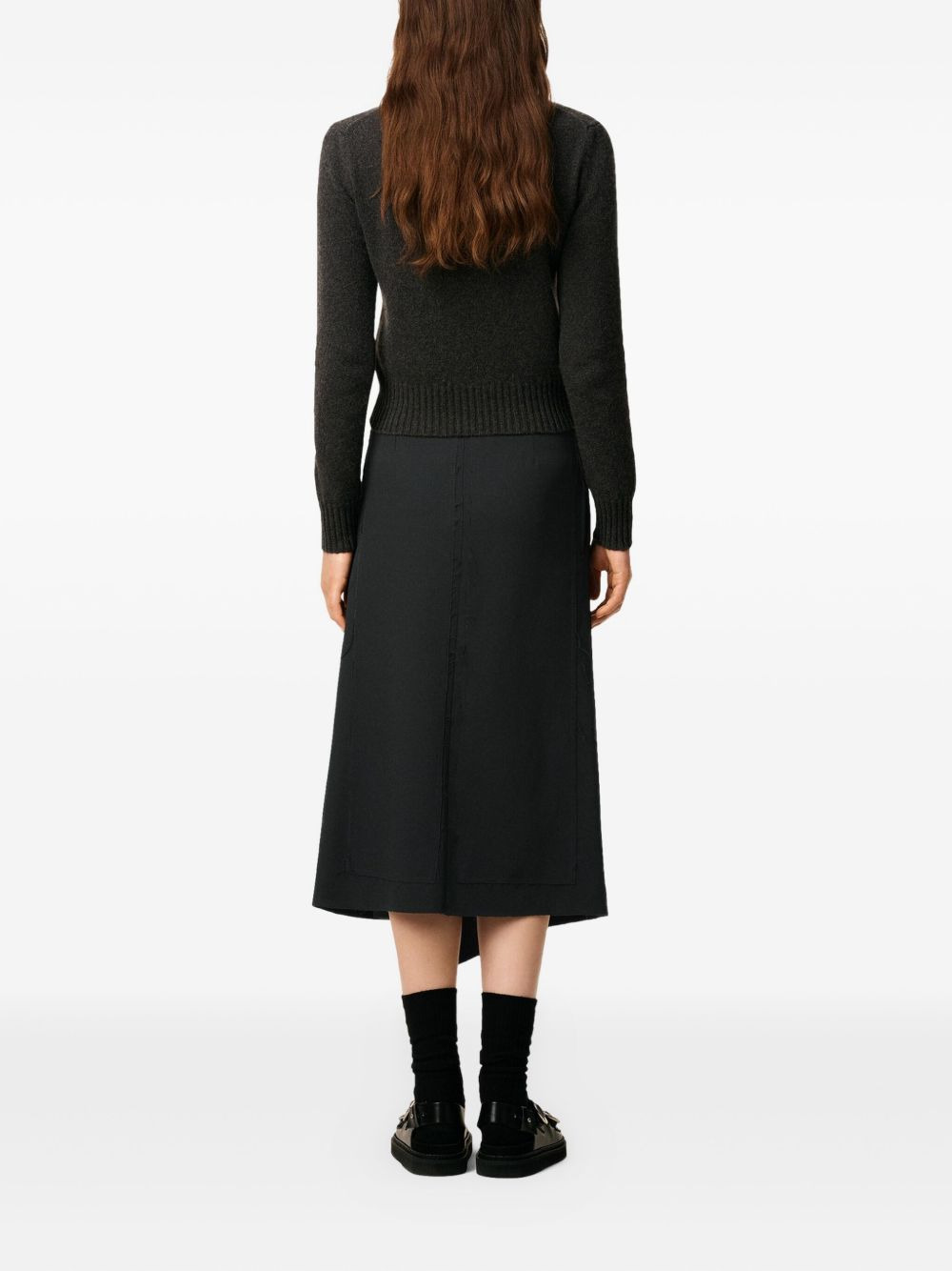 wrap asymmetrical wool skirt - 3
