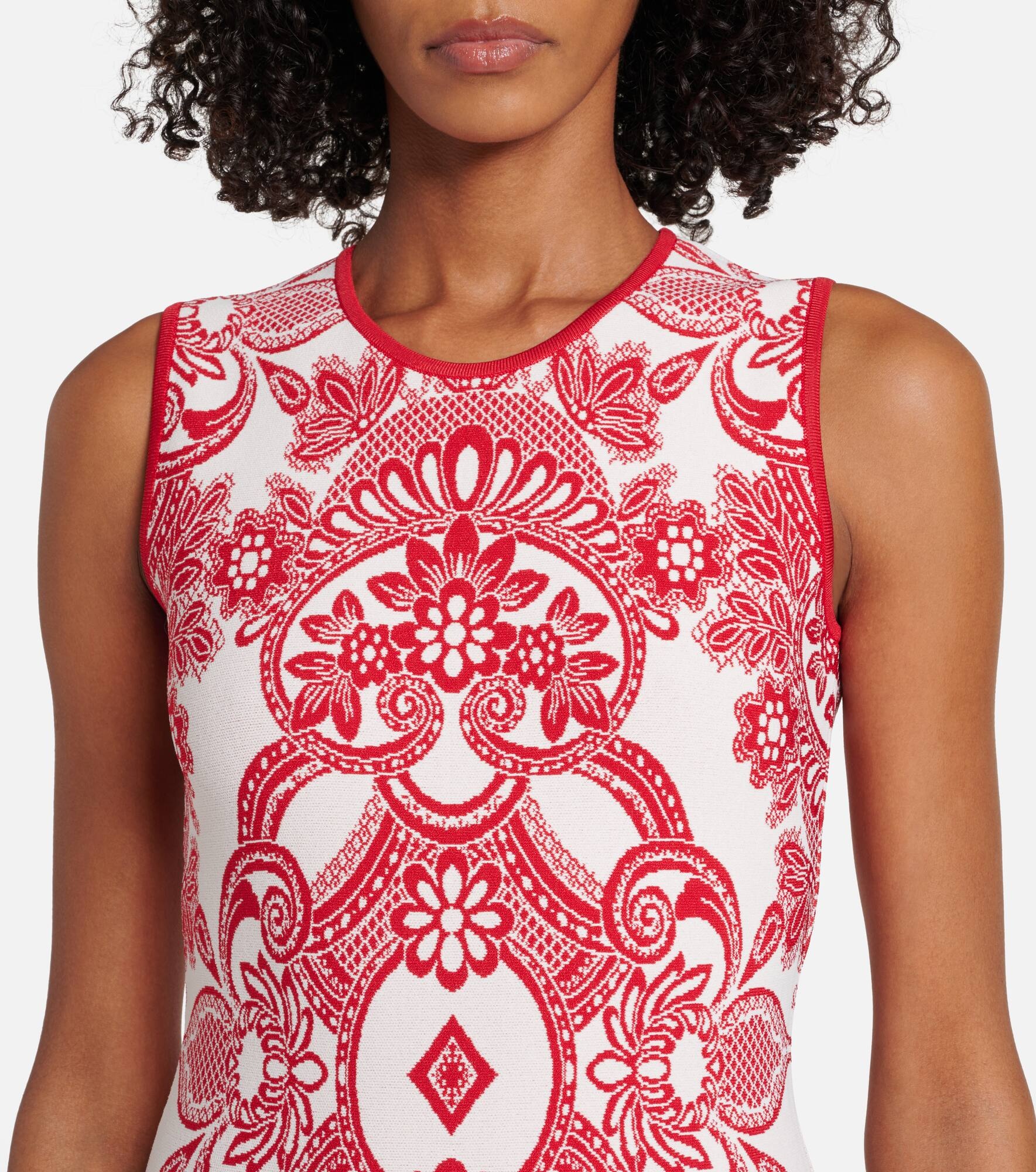 Jacquard midi dress - 4