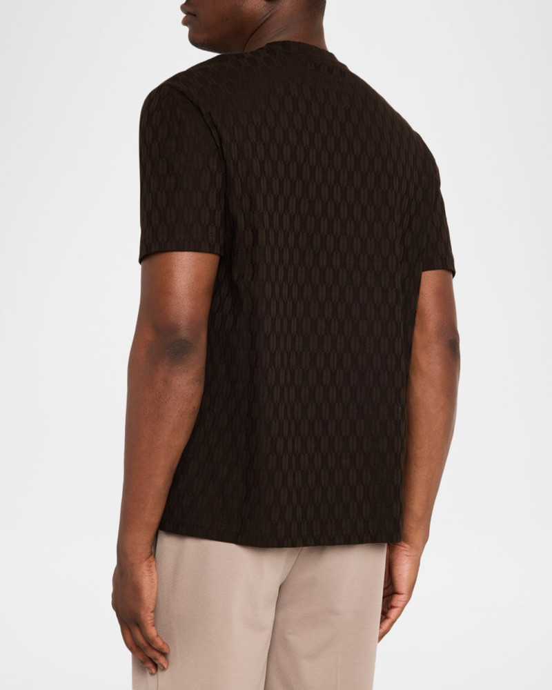 Men's Cotton Jacquard Eagle Logo Crewneck T-Shirt 3