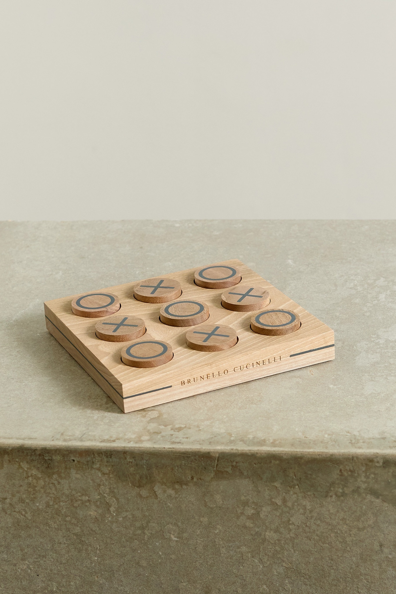 Walnut wood and Krion noughts and crosses set - 1