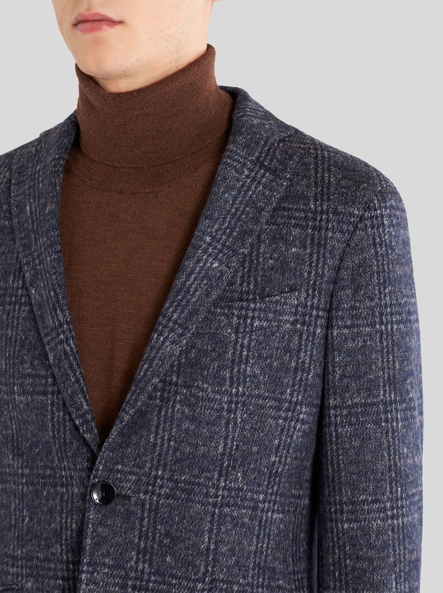 CHECK JERSEY JACKET - 2