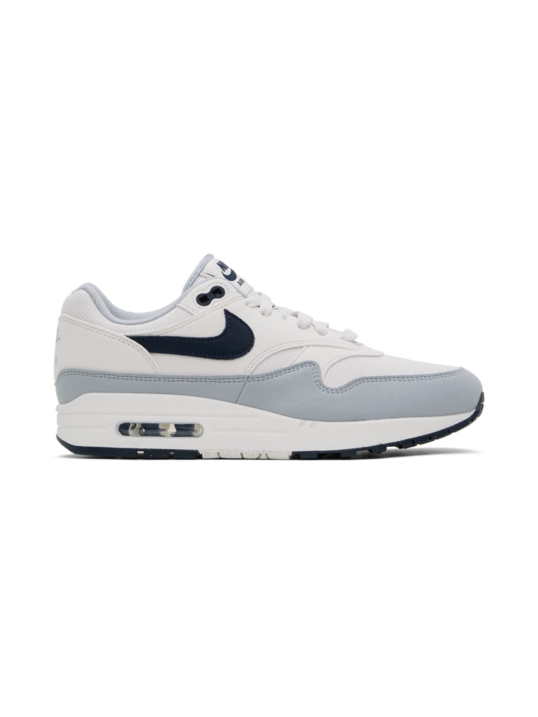 White & Gray Air Max 1 Sneakers - 1