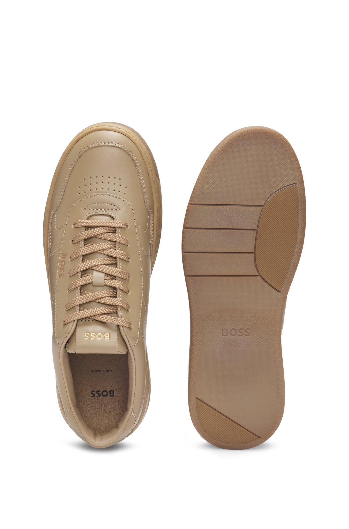LEATHER TRAINERS WITH PADDED COLLAR - 4