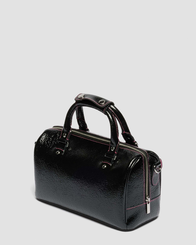 Top Handle Bag Distressed Patent Leather Bag 8