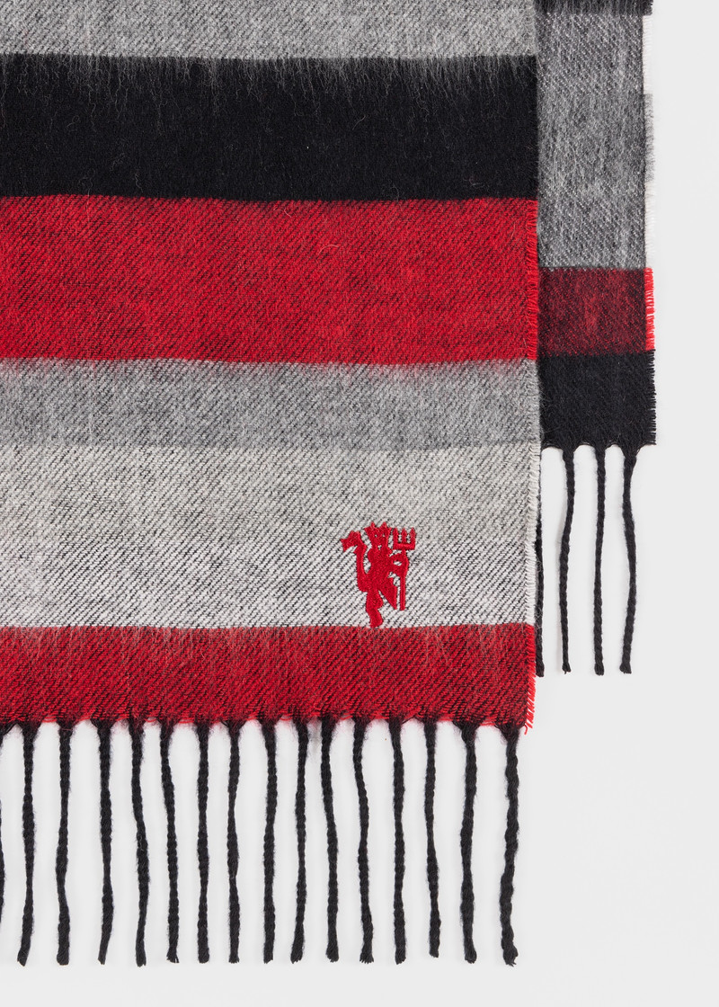 Paul Smith Paul Smith for Manchester United - Wool-Blend Stripe Scarf outlook