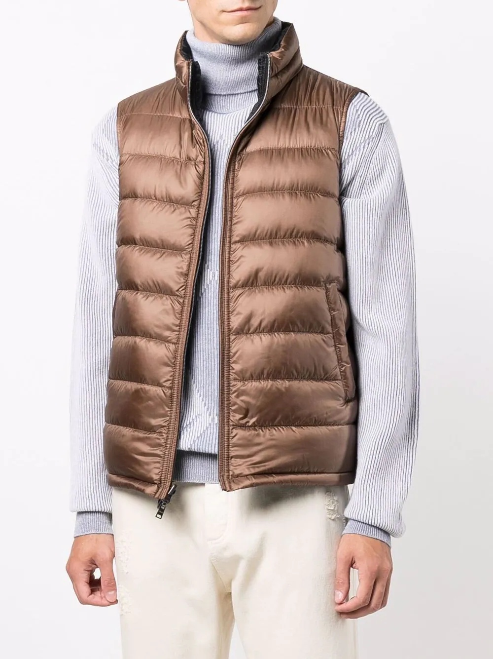 reversible padded gilet jacket - 6