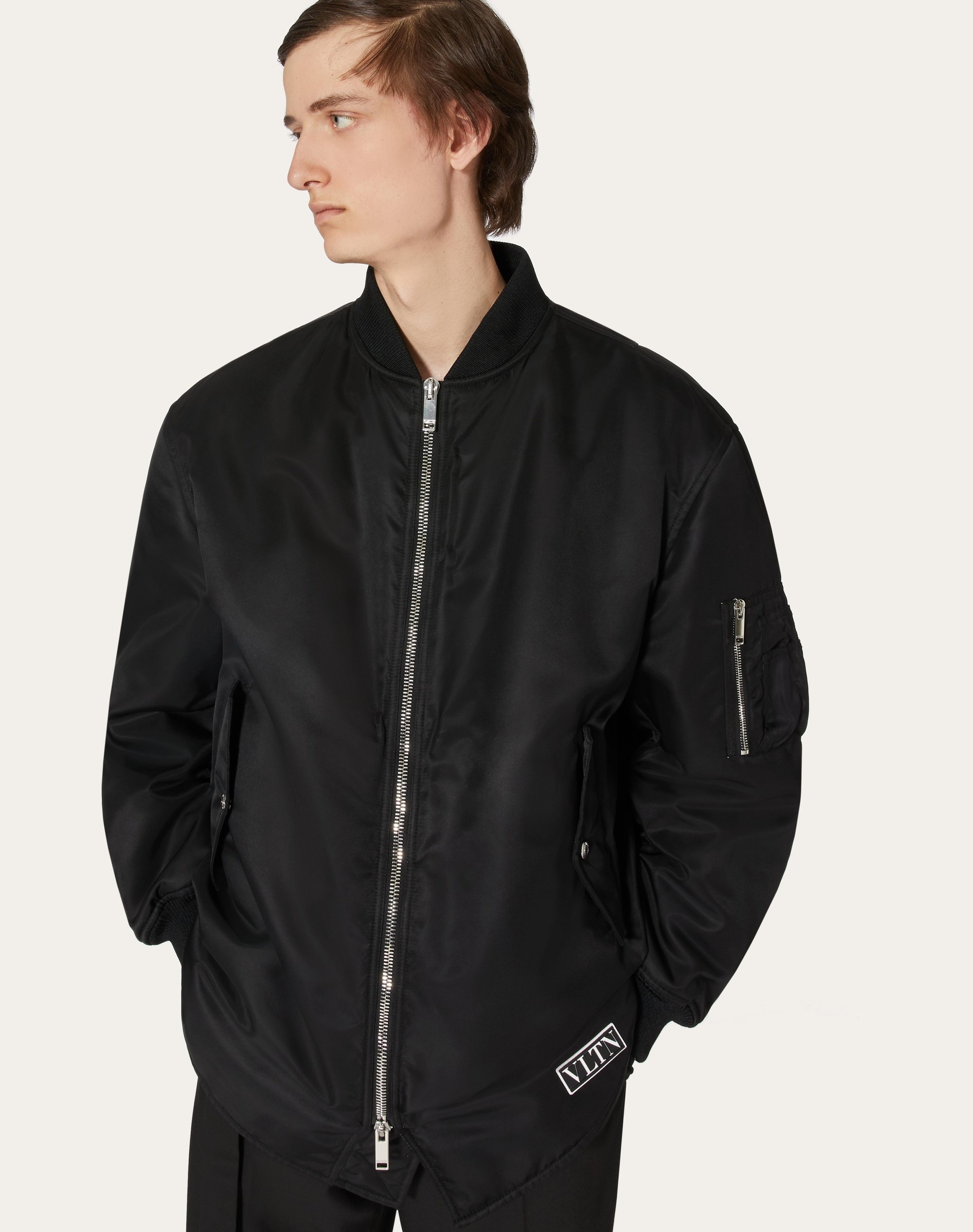 PADDED NYLON VLTN TAG BOMBER JACKET - 5