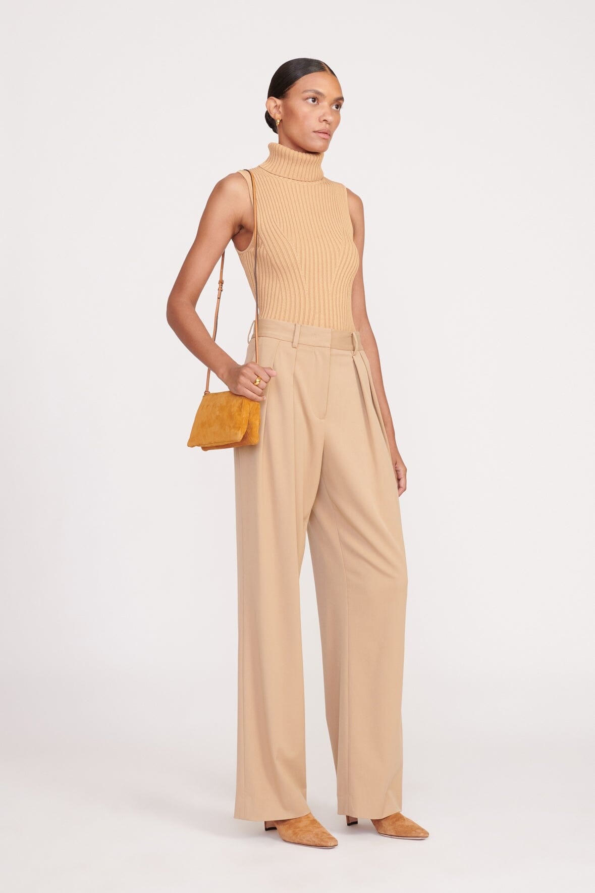 STAUD VIVI CROSSBODY BAG TAN - 4