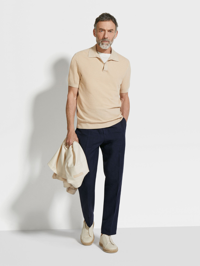 INK BLUE OASI LINO PANTS 3