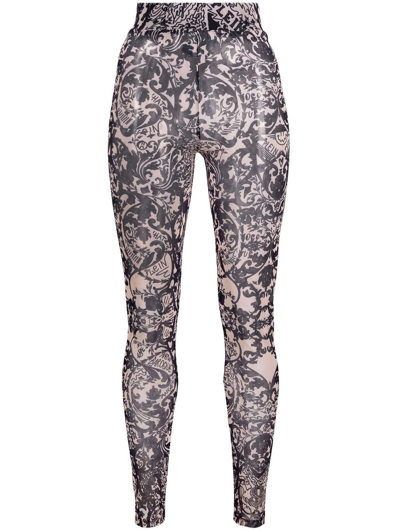 New Baroque printed tulle leggings 1