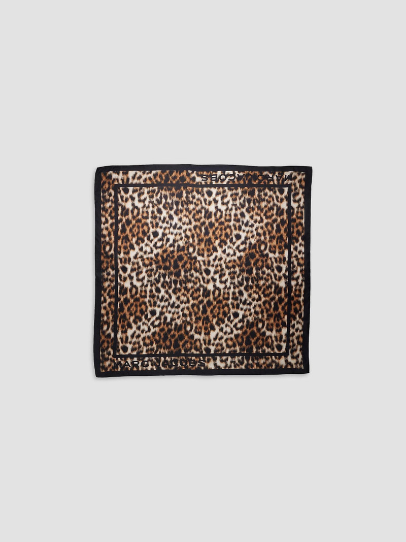 Women's Leopard Silk Scarf - Brown Multi 1