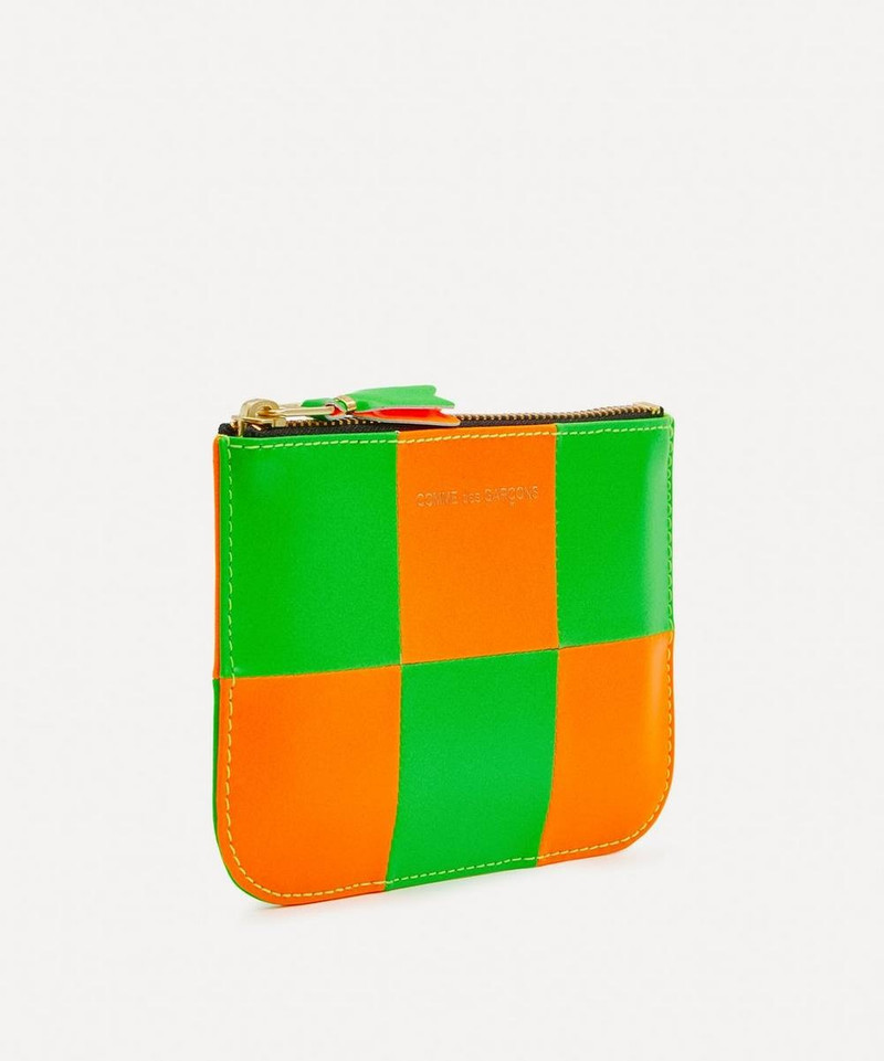 Comme Des Garçons Leather Fluo Squares Wallet outlook
