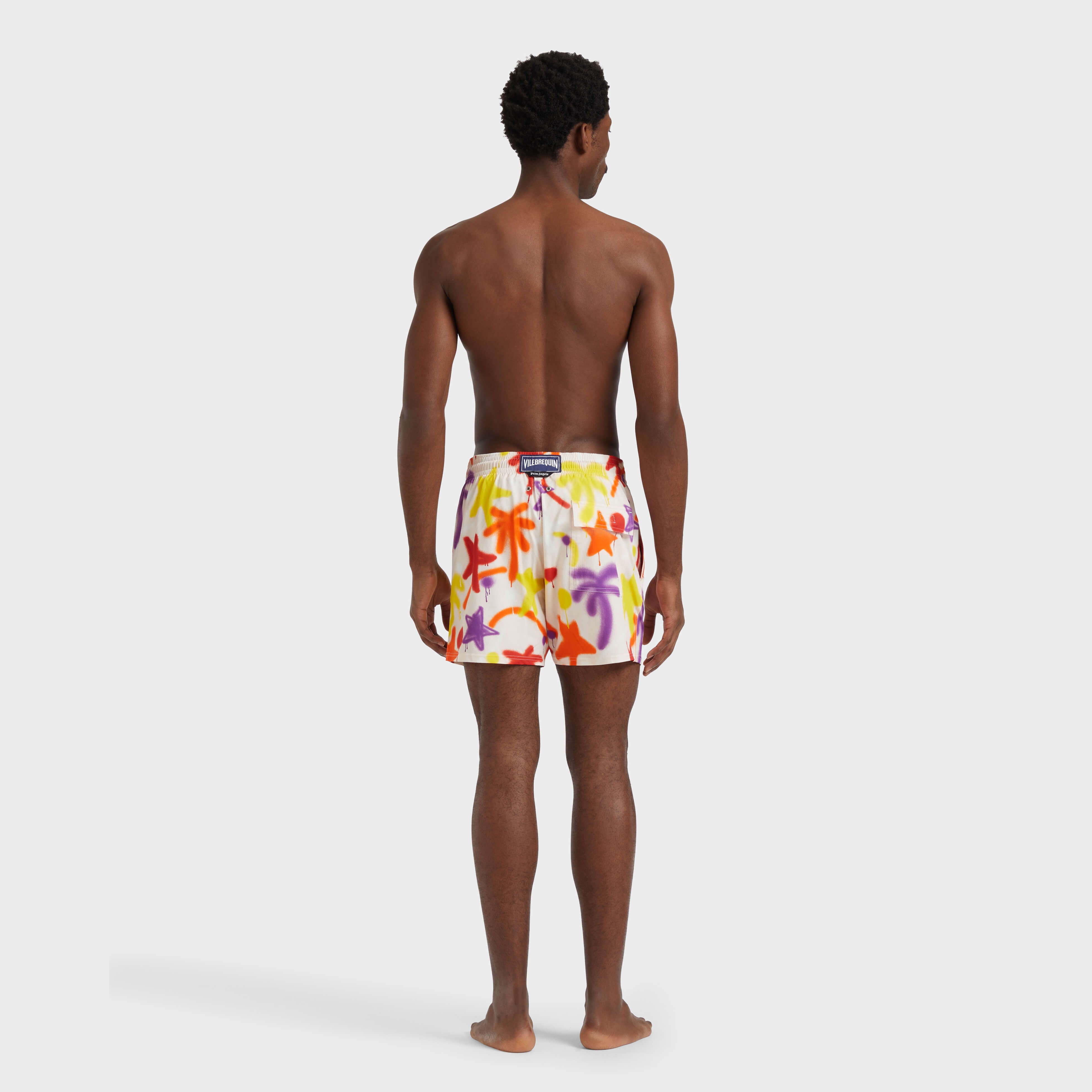 Men Stretch Short Swim Shorts Spray Paint - VBQ x Palm Angels - 4