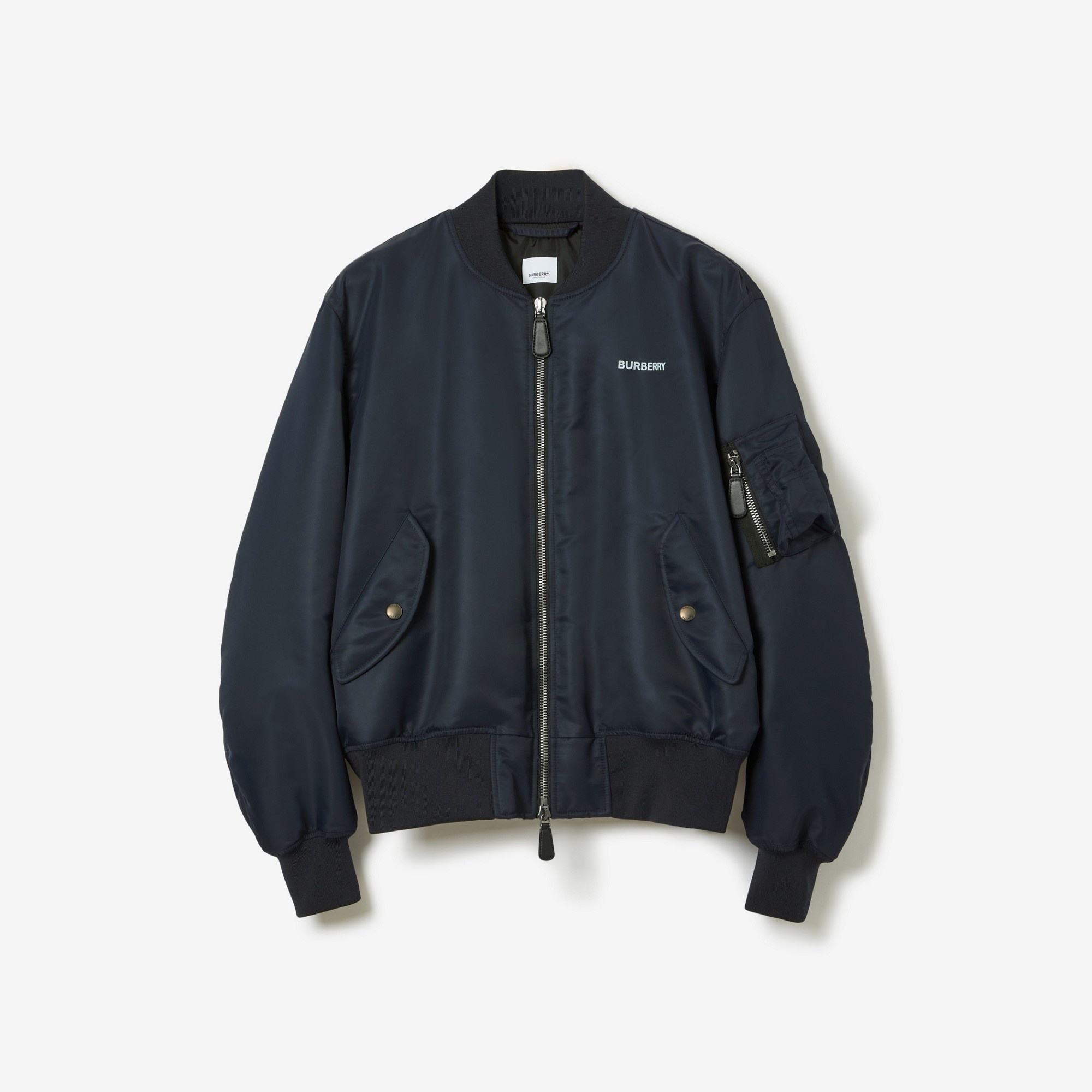 Logo Print Nylon Bomber Jacket - 1