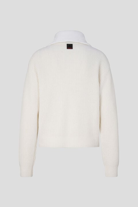 Britt Knitted fleece jacket in Off-white - 2
