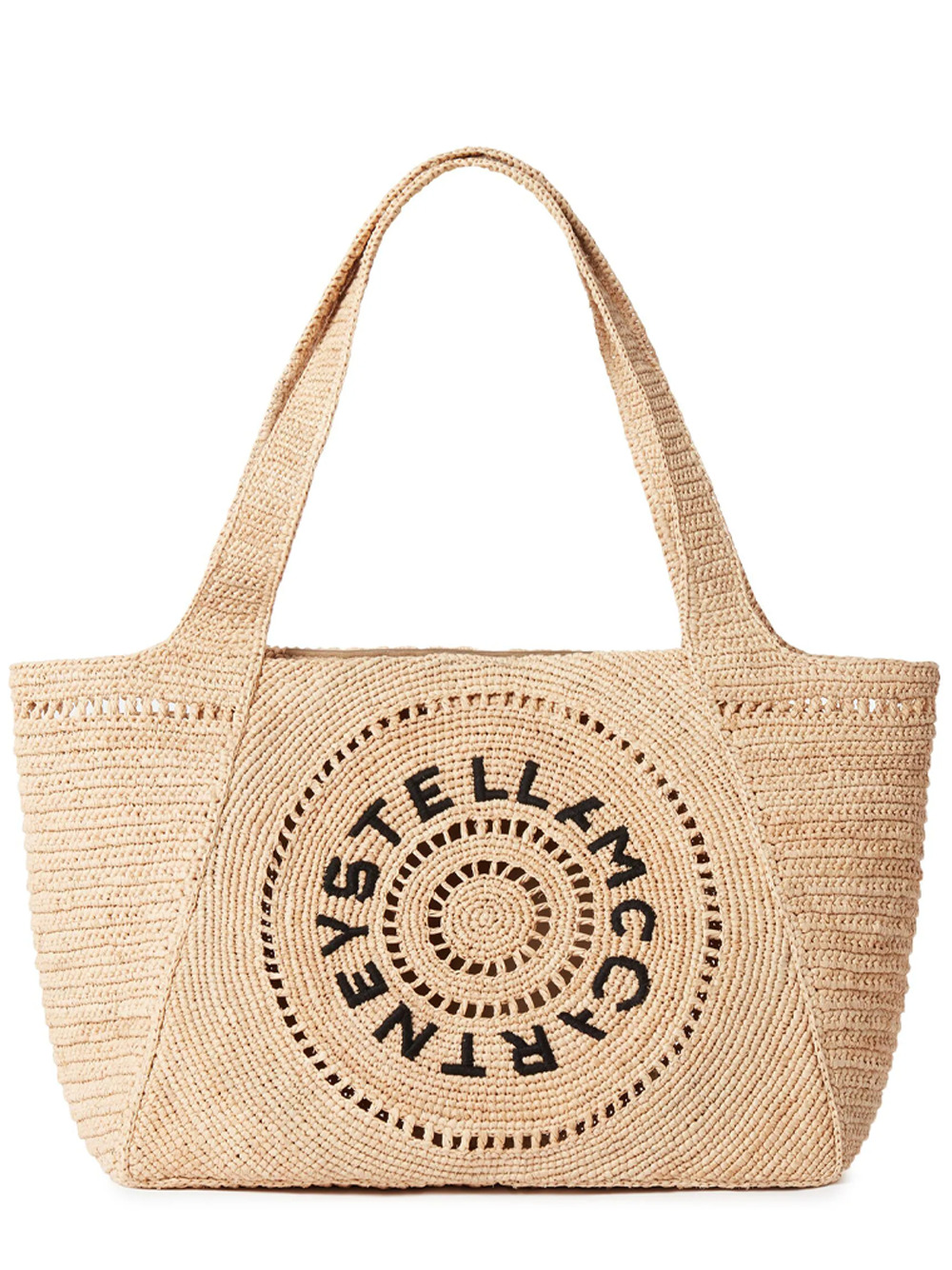 Logo Raffia Medium Tote Bag - 1