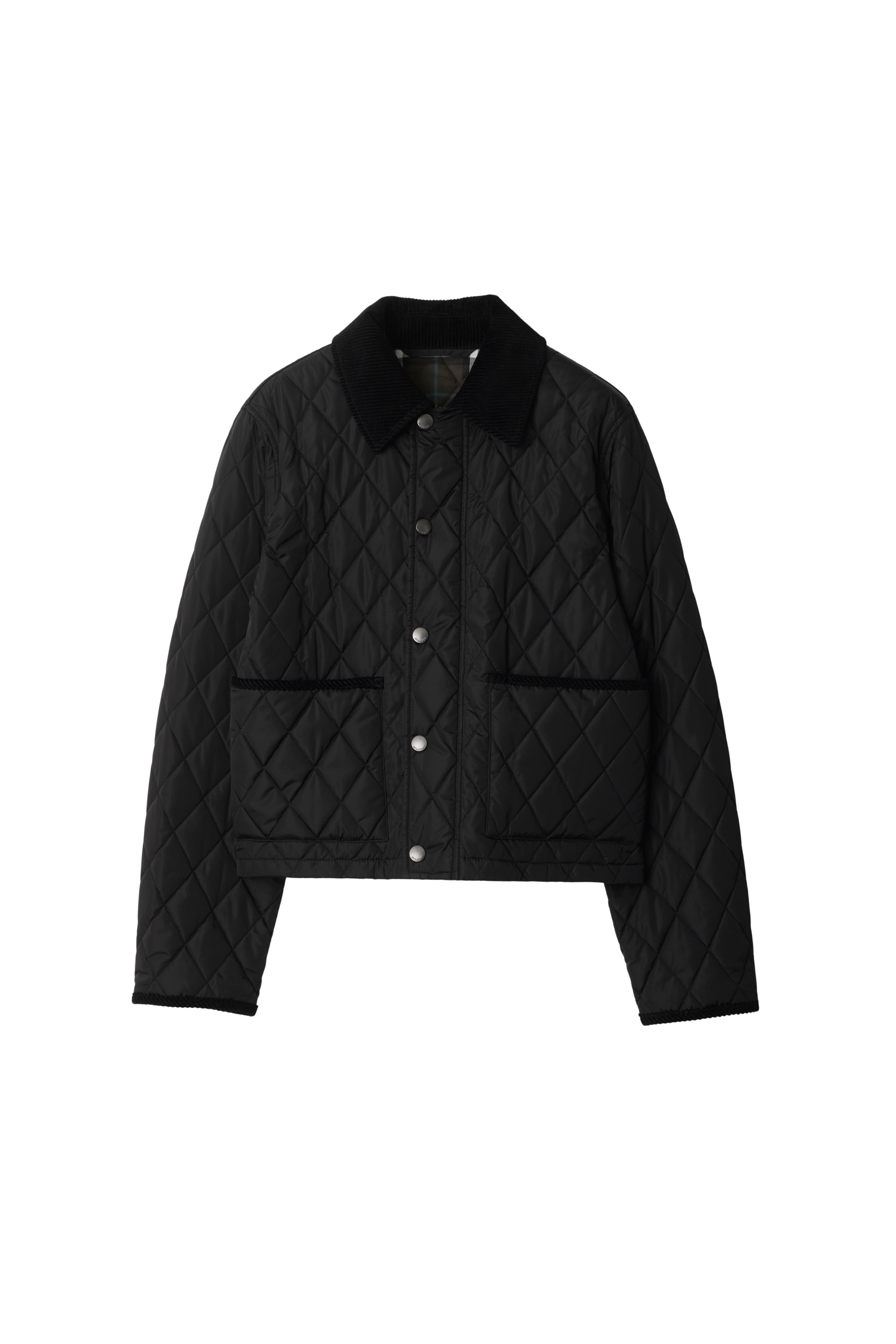 burberry Cropped Quilted Nylon Jacket in Black/snug at Nordstrom - 2