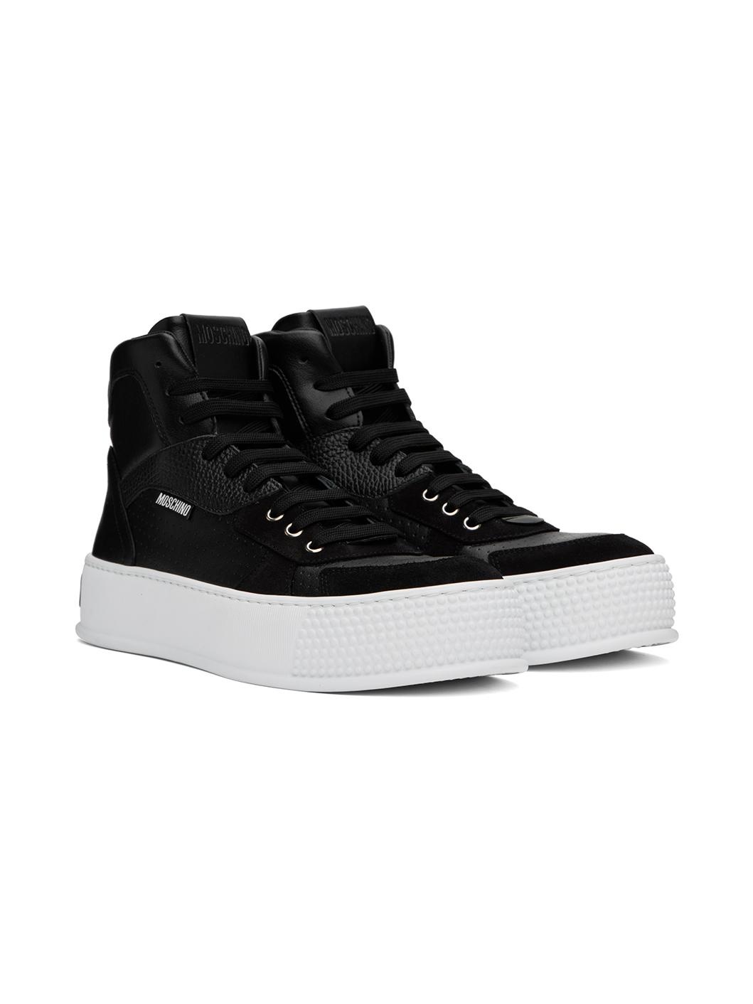 Black Bumps & Stripes Sneakers - 4