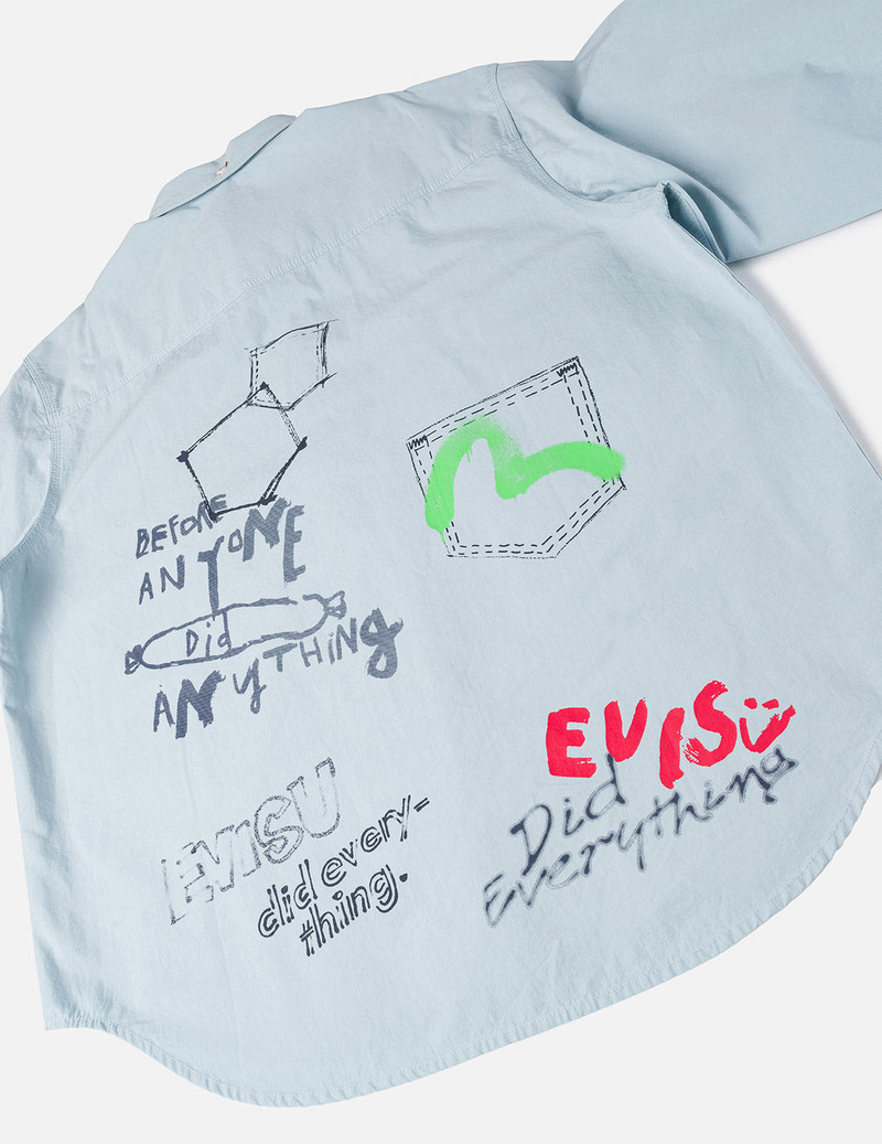 Hand-Drawn Print Long-Sleeve Shirt 7