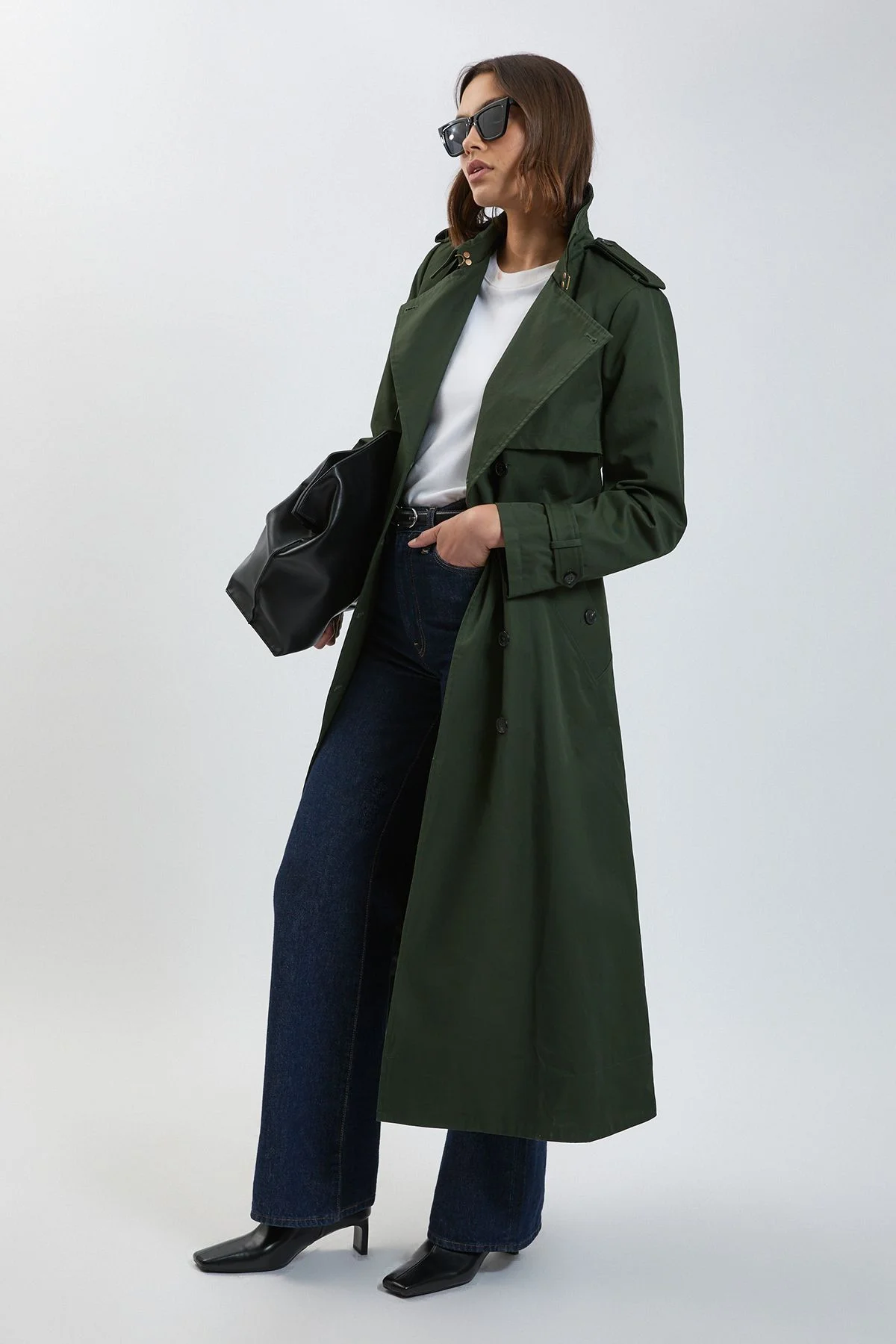 Tailored Maxi Trench Coat - 1