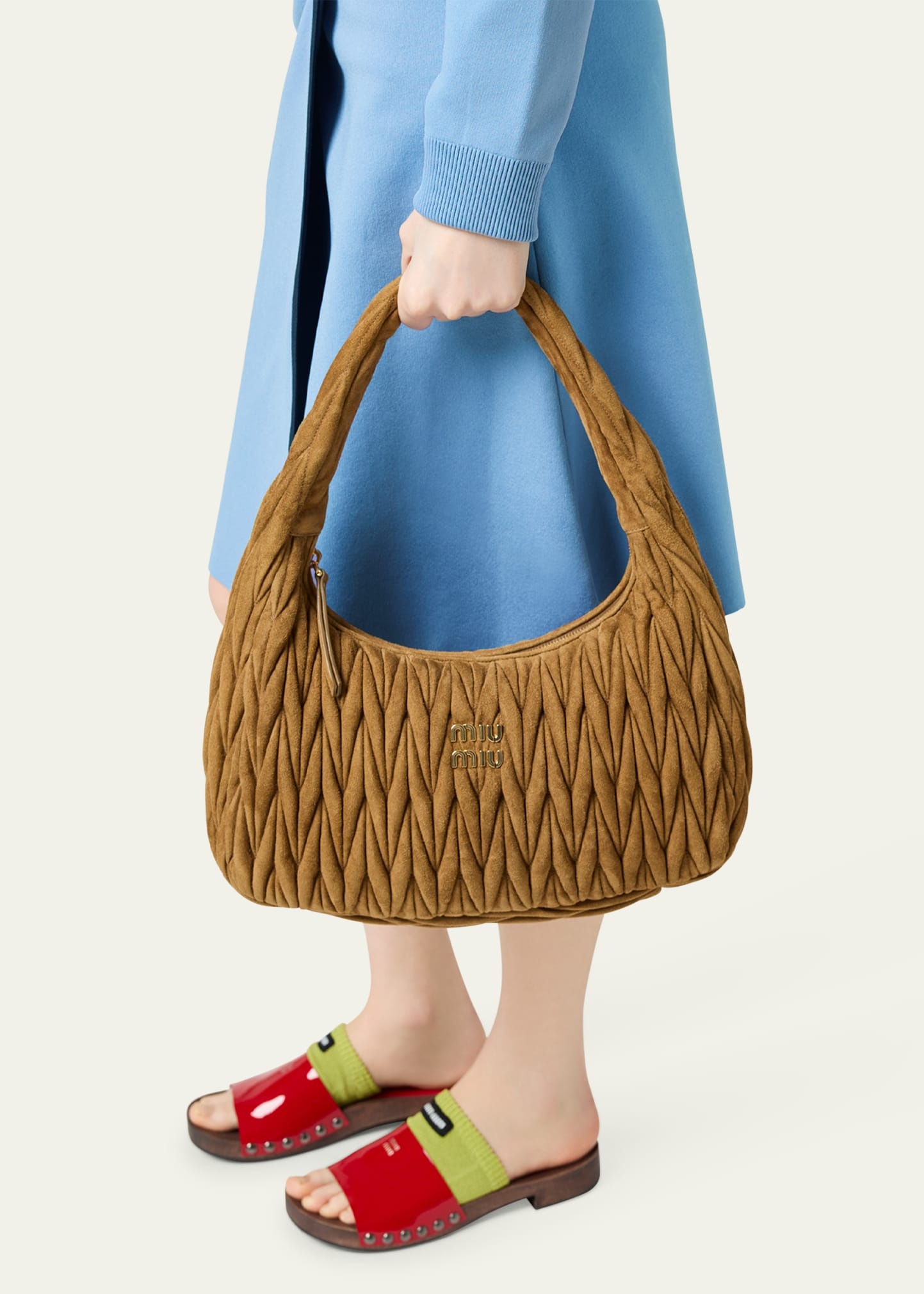 Wander Matelassé Suede Hobo Bag - 2