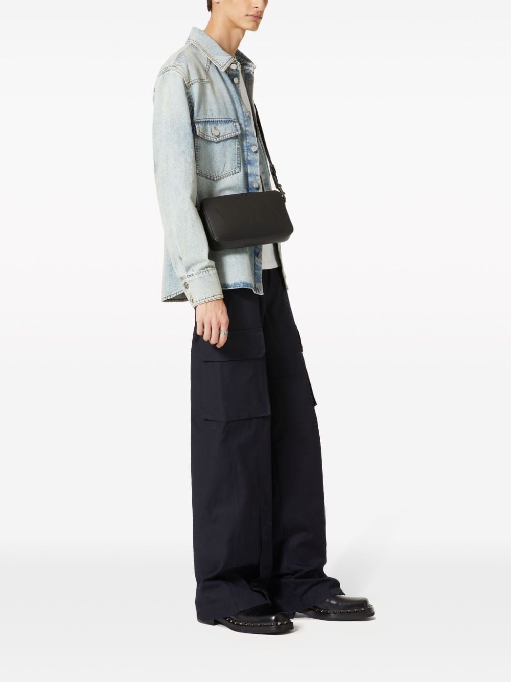 cut-out denim shirt - 2