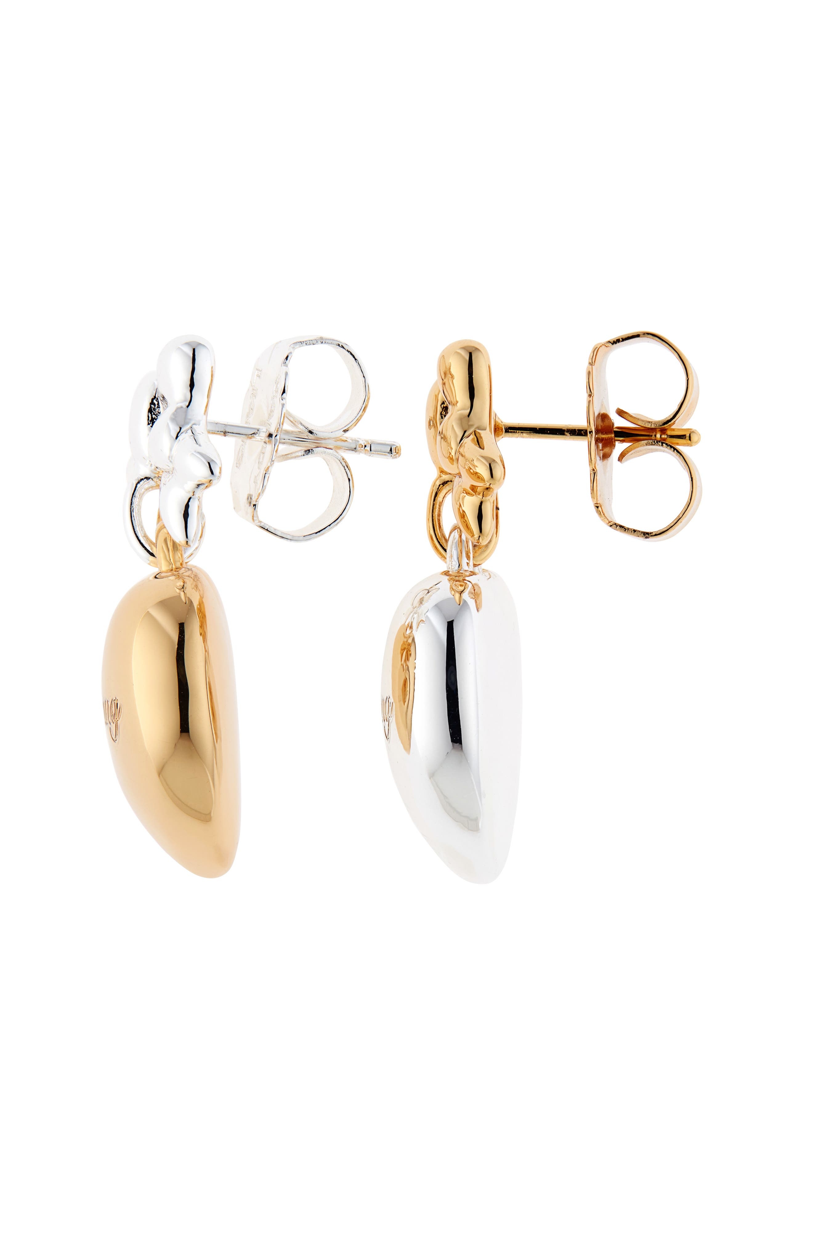 Sandy Liang Ballerina Mismatched Drop Earrings in Gold/Silver at Nordstrom - 6