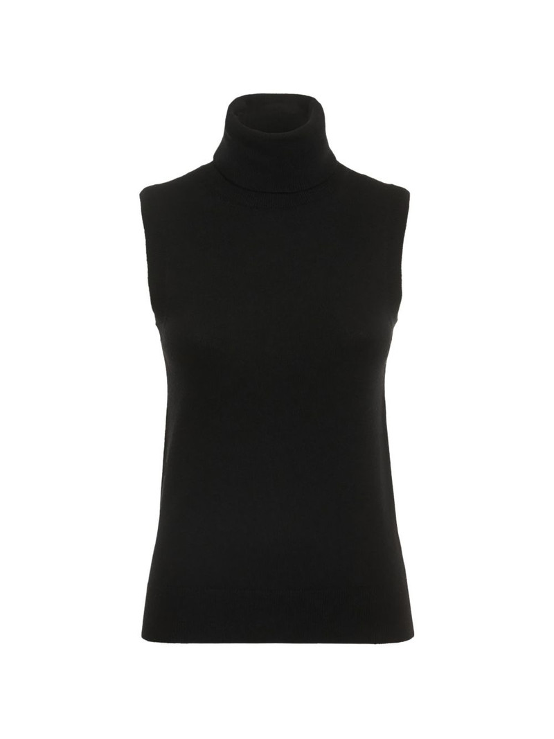 high-neck sleeveless cashmere sweater 1