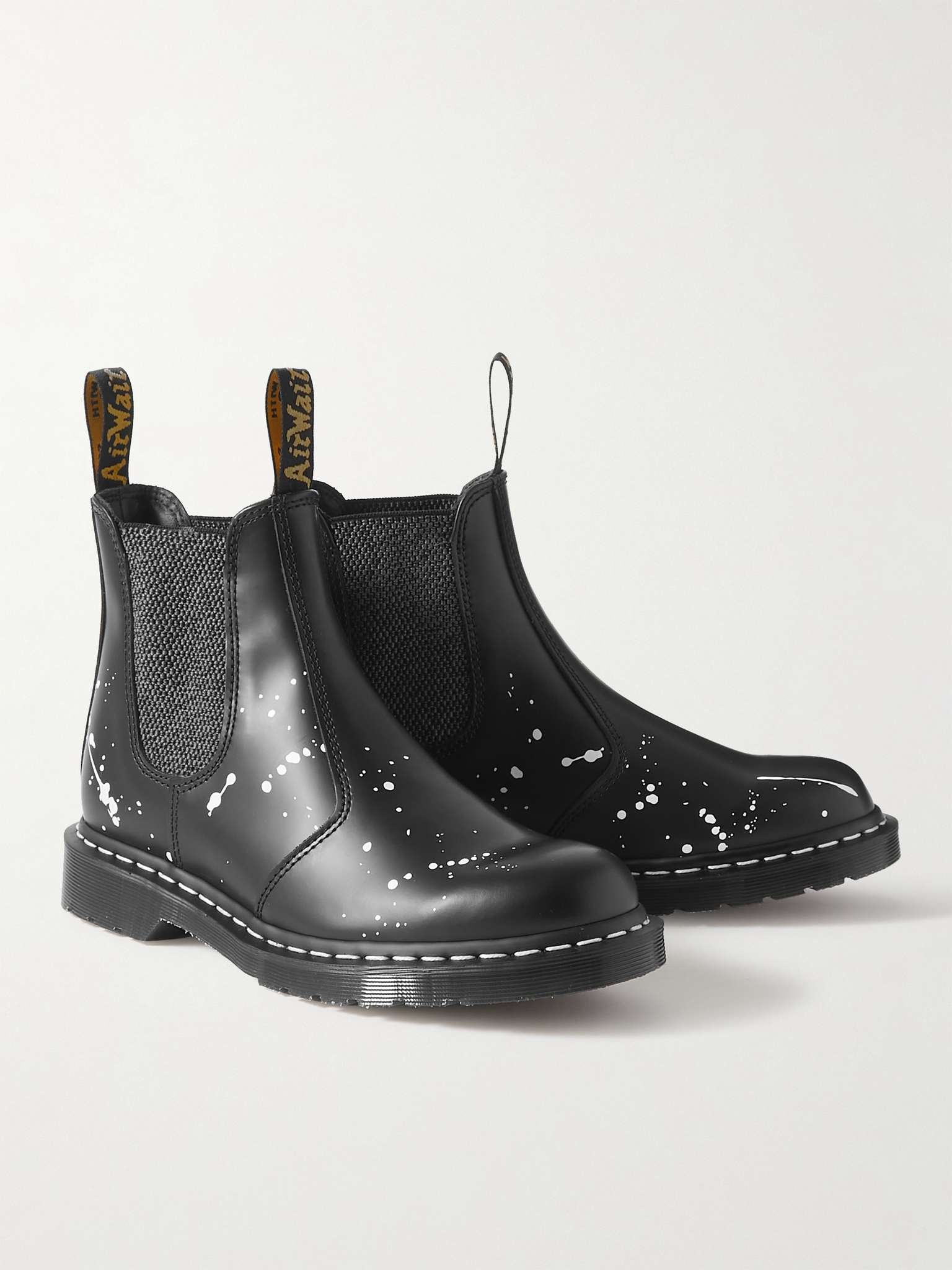 + Neighborhood 2976 Paint-Splattered Leather Chelsea Boots - 4