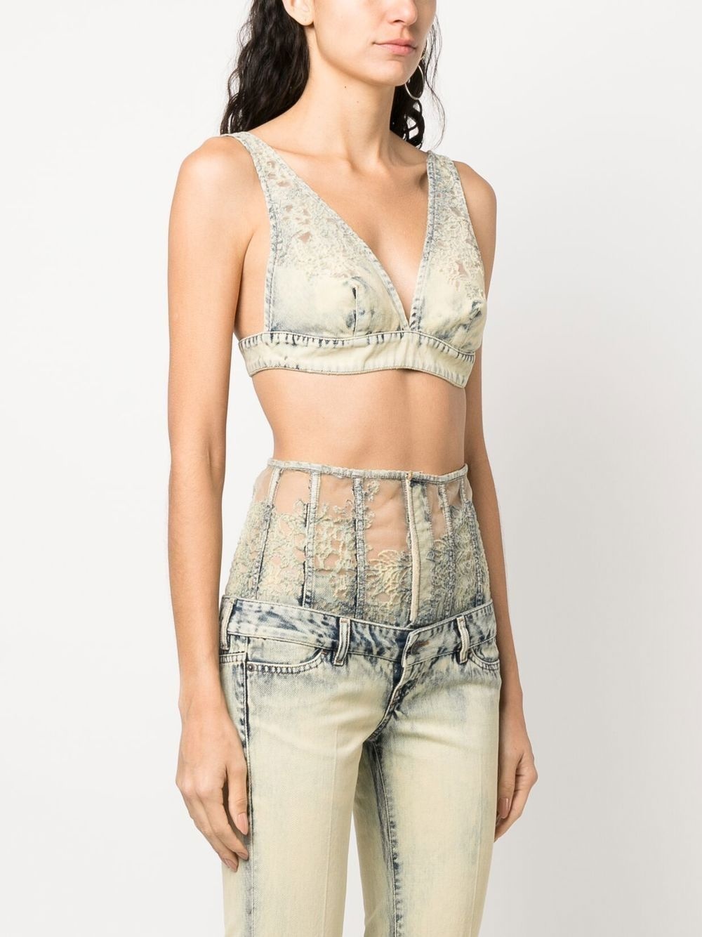 denim bra-style top - 3