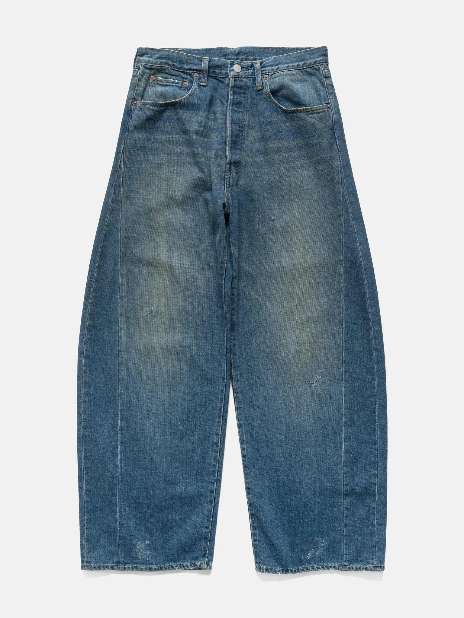 Deformation Wide Denim Jeans Indigo - 1