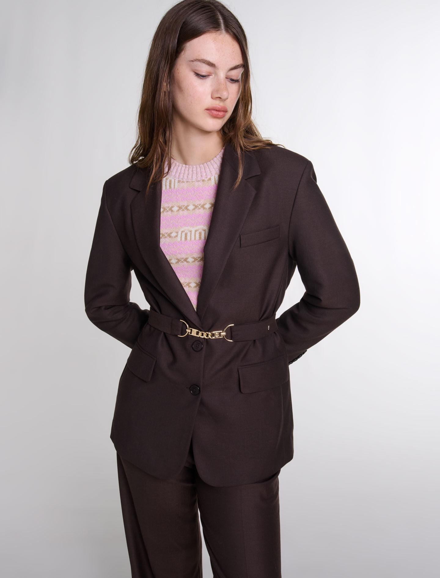 Belted suit jacket - 9