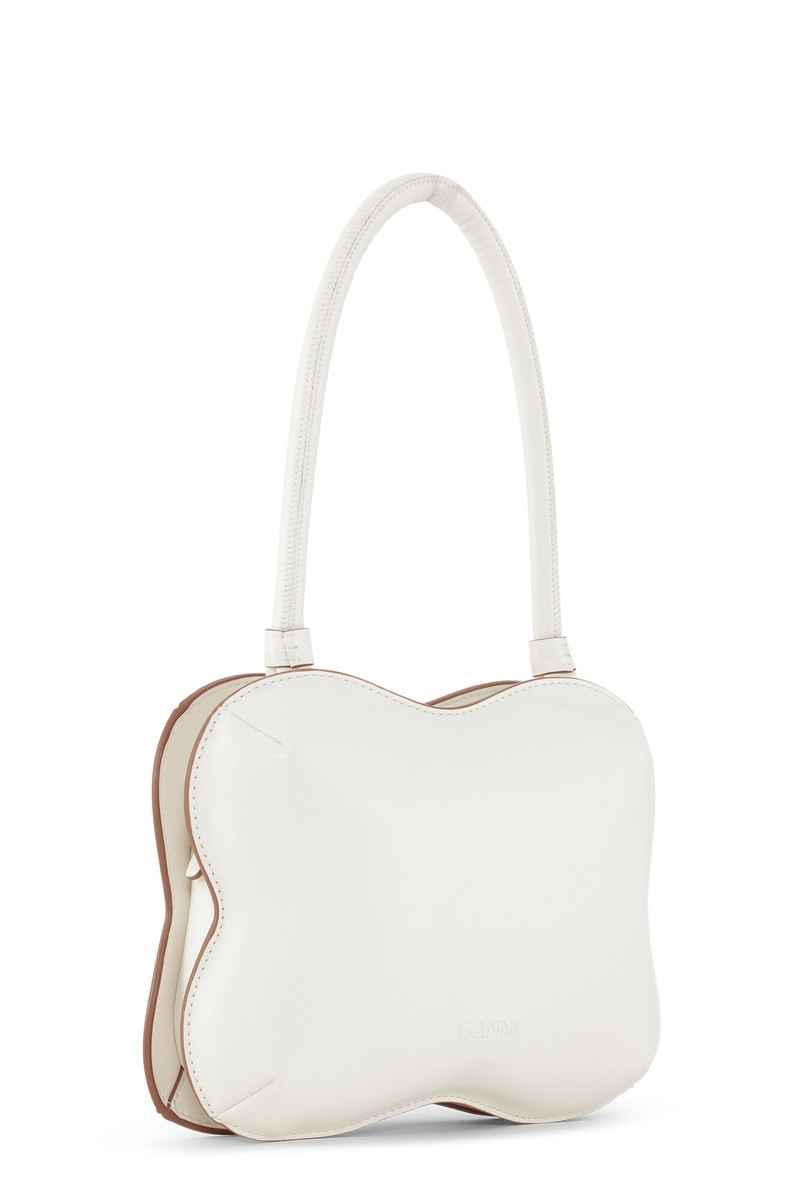 WHITE BUTTERFLY TOP HANDLE BAG 2